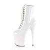 Pleaser - FLAMINGO1020 Plateau Laarzen, Paaldans schoenen - Paaldans schoenen - Wit Product image